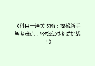《科目一通关攻略：揭秘新手驾考难点，轻松应对考试挑战！》